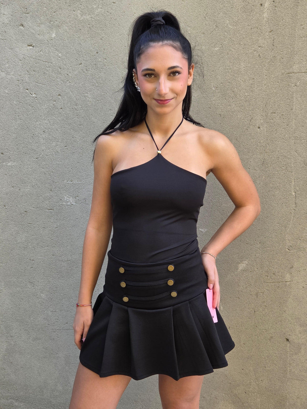 Crop Top Sfera Nero